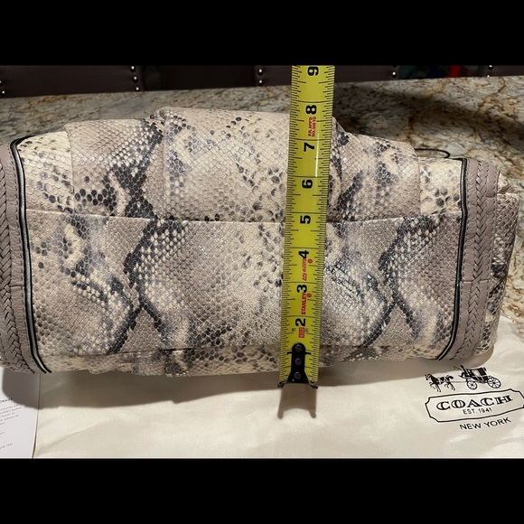 Coach Embossed Python Handbag - Picture 10 of 12
